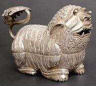 An Indian silver coloured metal betel nut box, 13 cm wide
