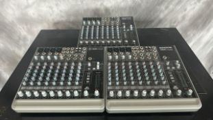 LOT OF (3) 12-CHANNEL ANALOG MIXER MACKIE 1202-VLZ3