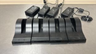 LOT OF (4) DESKTOP SMART BATTERY CHARGER INSPIRED ENERGY CH4000(1ST FLOOR, OR HALL)