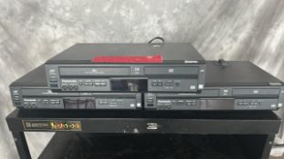 LOT OF (3) DVD AND STEREO VHS COMBO PLAYERS PANASONIC AG-VP310 A()
