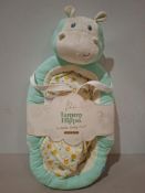2 X BRAND NEW BAMBINU TAMMY THE HIPPO PORTABLE BABY NEST IN SIZE 56 X 100 X 15 CM - RRP EACH £70