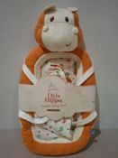 2 X BRAND NEW BAMBINO ELVIS THE HIPPO PORTABLE BABY NEST IN SIZE 32 X 65 X 12 CM - RRP EACH £70