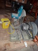 3 X PIECE MIXED TOOL LOT TO INCLUDE 1X 110V TRANSFORMER - 1 X MAKITA METAL CHOP SAW 110V - 1X TITAN