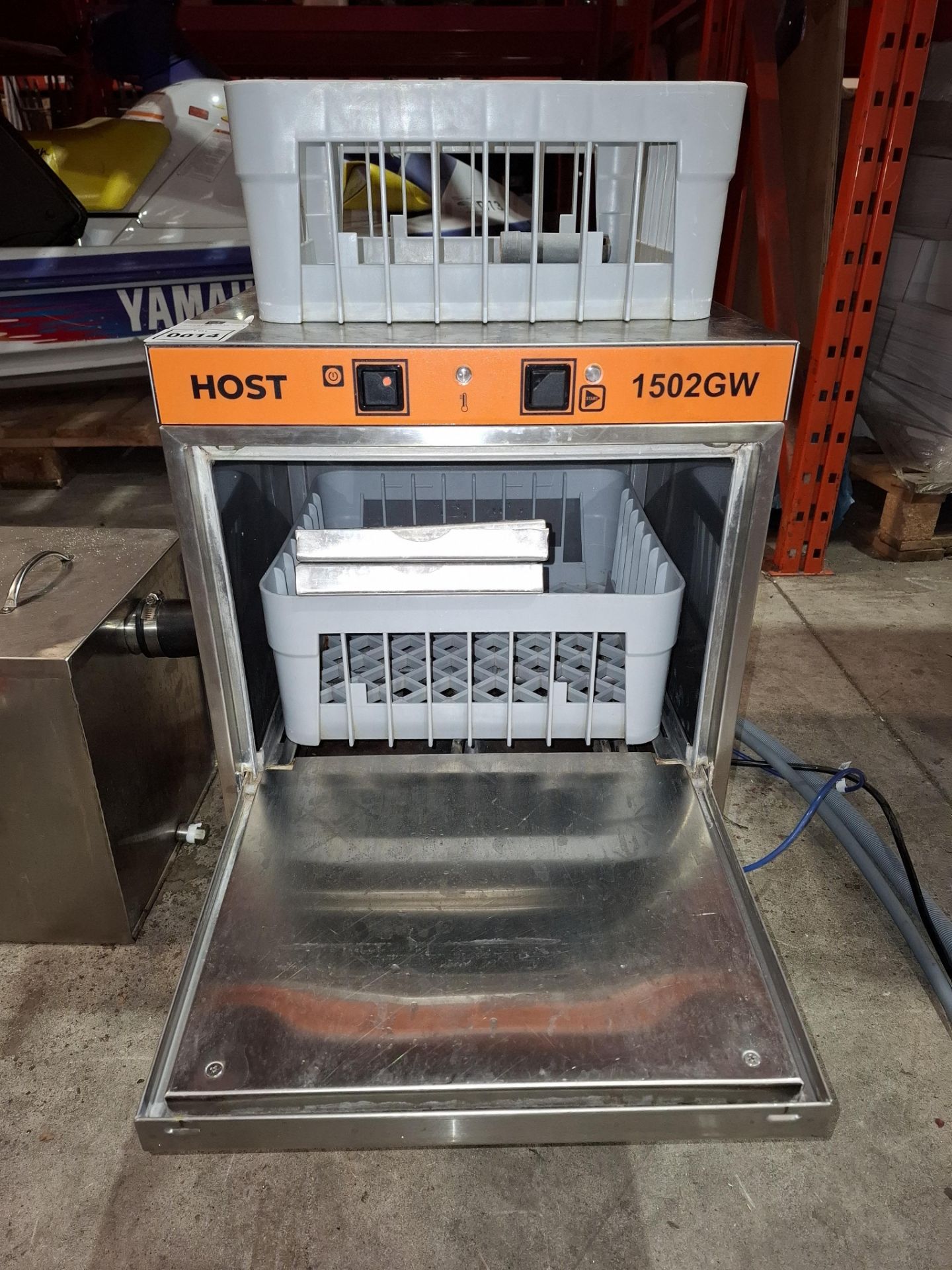1 X HOST 1502GW UNDER - COUNTER GLASSWASHER ALSO INCLUDED ADEXA STAINLESS STEEL GREASE TRAP - Image 2 of 6