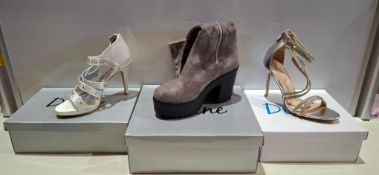56 X BRAND NEW MIXED SHOES LOT TO INCLUDE DIVINE STRAPPY PLATFORM HIGH HEELS IN IVORY