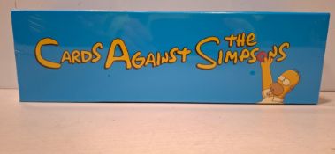 80 X BRAND NEW PACKS OF CARDS AGAINST THE SIMPSONS GAME AGED FOR 17+ EACH PACK RRP £15