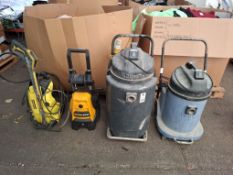 4 X PIECE MIXED LOT TO INCLUDE 1X KARCHER JET WASH - 1X WORK ZONE JET WASH - 1X NUMATIC HOOVER