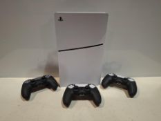 1 X SONY PLAYSTATION 5 WITH 3 CONTROLLERS (WORKING CONDITION, FACTORY RESET WITH HDMI AND POWER CABL