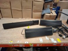 3 X HEATER LOT CONTAINING 1X MIRRORSTONE INFRARED BAR HEATER - MODEL MS -HEL - 12B 2X INFRARED SPACE