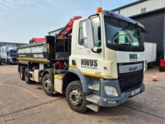 WHITE DAF GRAB WAGON WITH THOMPSON TIPPER BODY