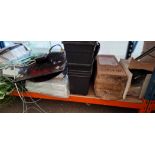 LARGE QUANTITY OF MIXED GROW LOT CONTAINING, LARGE INDUSTRIAL FAN, PLANT POTS, GROW TENT 200CM X 120