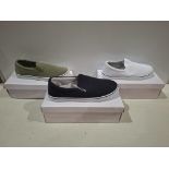 36 X BRAND NEW URBAN JACKS TRAINERS IN KHAKI , TAUPE WHITE , NAVY AND ALL BLACK IN SIZES 5 , 8 , 9 ,