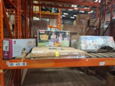 10 X PIECE MIXED LOT TO INCLUDE DOLU TOY FACTORY PICNIC TABLE , PLUM SURFSIDE SAND PIT AND WATER WOO