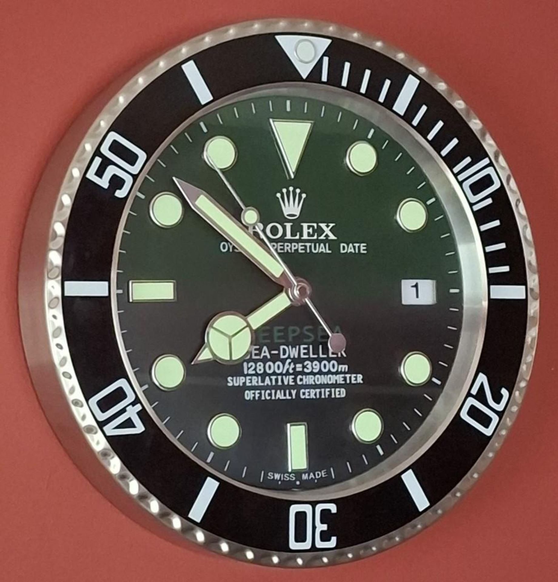 ROLEX DEEPSEA SEA-DWELLER STYLE WALL CLOCK