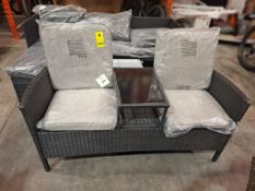 1 X PRE - BUILT RATTAN LOVE SEAT