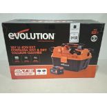 1 X BRAND NEW IN BOX EVOLUTION R11VAC - LI EXT 18V CORDLESS WET & DRY VACUUM CLEANER