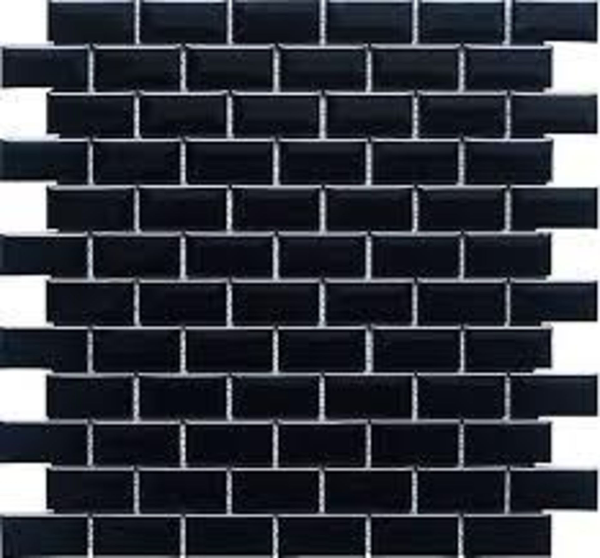 80 X BRAND NEW SHEETS OF HOUSE OF MOSAICS BRANDED MINI METRO BLACK SELF ADHESIVE MOSAIC TILES - Image 2 of 3