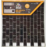 80 X BRAND NEW SHEETS OF HOUSE OF MOSAICS BRANDED MINI METRO BLACK SELF ADHESIVE MOSAIC TILES