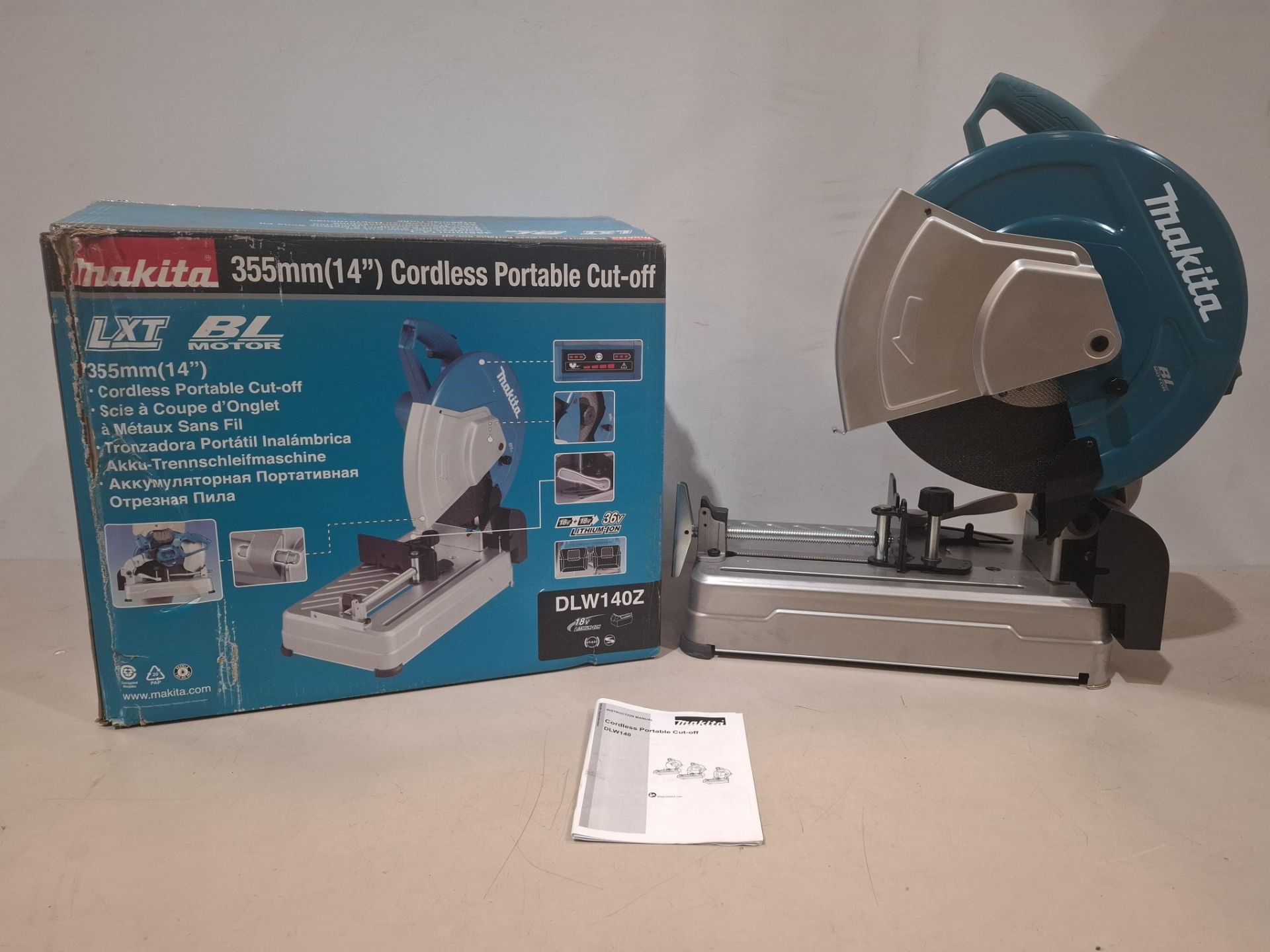 1 X BRAND NEW MAKITA 355MM CORDLESS METAL CHOP SAW BRUSHLESS MOTOR DLW140Z (BATTERY AND CHARGER NOT