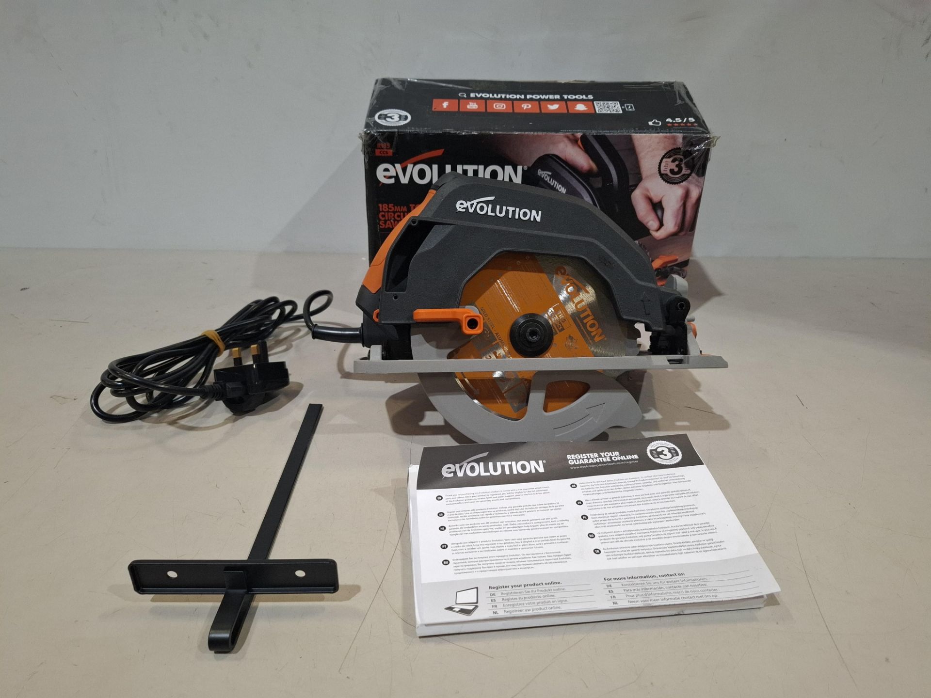 1 X BRAND NEW WITH BOX EVOLUTION 185MM TCT CIRCULAR SAW FEATURING A MULTI-MATERIAL CUTTING BLADE