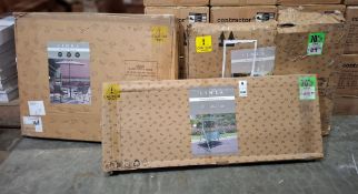 3 X PIECE MIXED LINEA GARDENING LOT TO INCLUDE 1 X IN BOX OXFORD SWING IN GREEN , 1 X IN BOX OXFORD