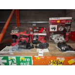 3 X BRAND NEW WITH BOXES MIXED OLYMPIA TOOLS LOT TO INCLUDE 1 X X20S CORDLESS PLANER 20V , 1 X X20S