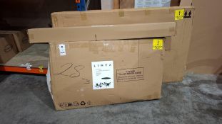 1 X LINEA 11 PIECE OUTDOOR DINING SET IN GREY / BLACK IN 3 BOXES