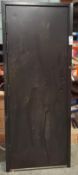1 X BLACK STEEL SECURITY DOOR / PERSONNEL DOOR SUITABLE FOR INDUSTRIAL COMMERCIAL OR RESIDENTIAL SEC