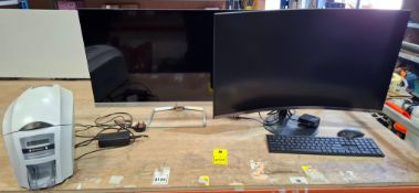 3 X MIXED OFFICE EQUIPMENT LOT TO INCLUDE 1 X SAMSUNG 32-INCH CURVED MONITOR (MODEL LC32T550DRXXU )