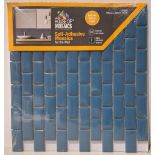 70 X BRAND NEW SHEETS OF HOUSE OF MOSAICS BRANDED MINI METRO PETROL BLUE SELF ADHESIVE MOSAIC TILES