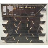 50 X BRAND NEW SHEETS OF HOUSE OF MOSAICS BRANDED MONTE CARLO BLACK MOSAIC TILES