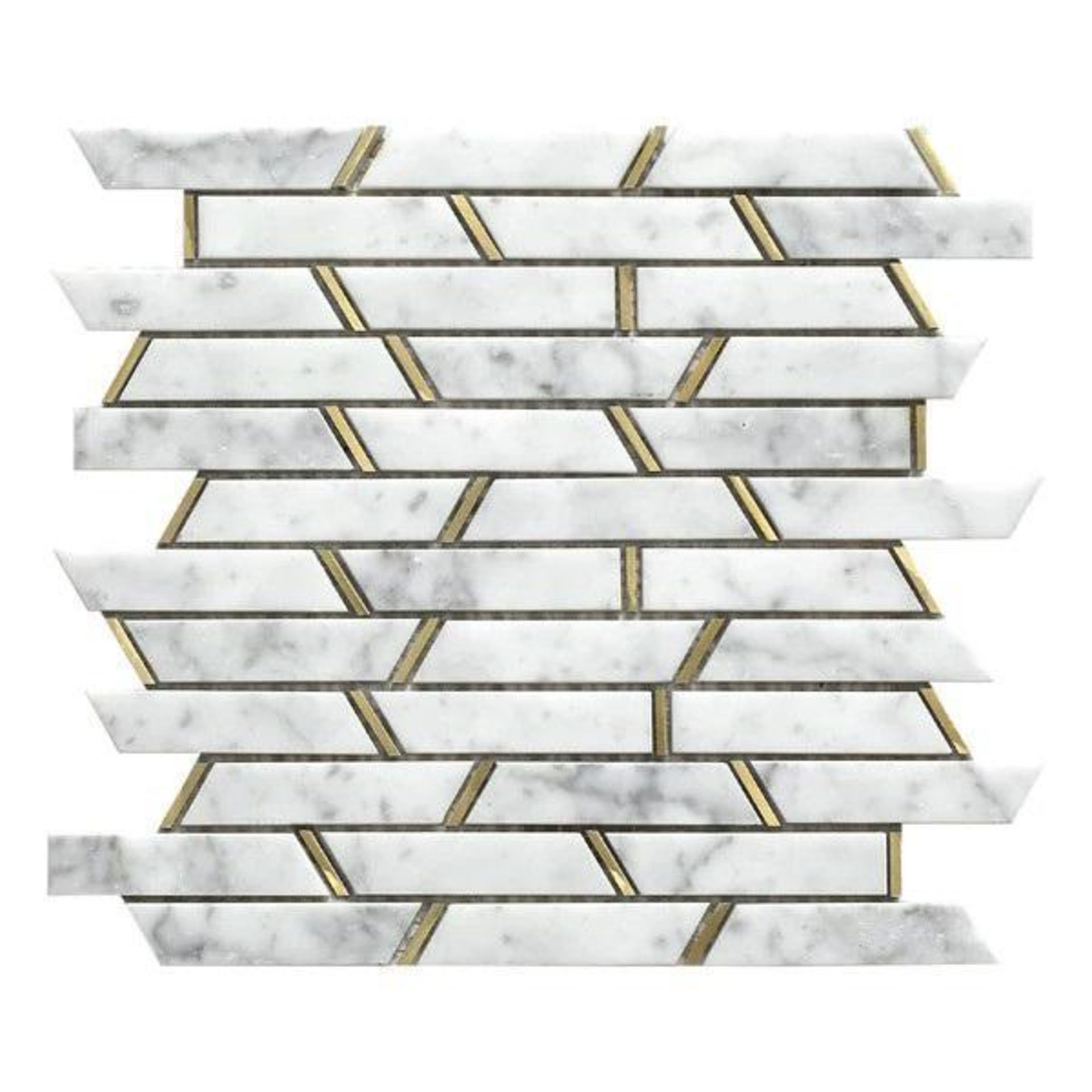 50 X BRAND NEW SHEETS OF HOUSE OF MOSAICS BRANDED MONTE CARLO WHITE MOSAIC TILES - Image 2 of 3