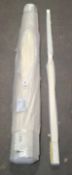 1 X LARGE HEAVY DUTY ROLLER SHUTTER DOOR IN WHITE ( NOTE VIEWING IS ADVISED UNKNOWN IF COMPLETE )