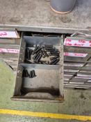 60 DRAWER METAL STORAGE UNIT WITH CONTENTS TO INCLUDE VARIOUS NUTS, BOLTS, ALLEN KEYS, WASHERS ETC