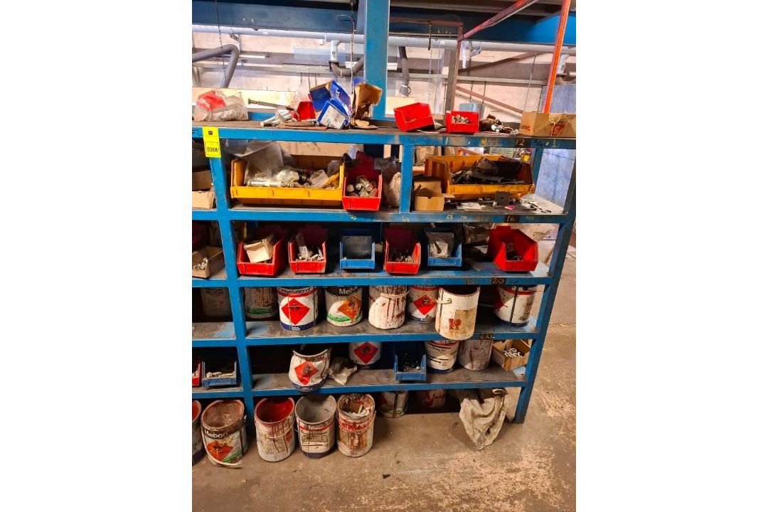 STEEL RACK WITH CONTENTS OF PLASTIC LIN BINS, COMPONENT PARTS AND CONSUMABLES - Image 3 of 4