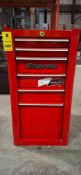 1 X RED SNAP ON HERITAGE SERIES 6 DRAWER ROLL CAB TOOL BOX - LOCK AND ROLL TECHNOLOGY TO PREVENT DRA