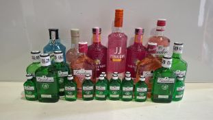 24 X BRAND NEW ALCOHOL LOT TO INCLUDE 3 X GORDON'S PREMIUM PINK DISTILLED GIN IN SIZE 70CL AND 35CL
