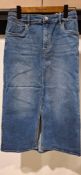 60 X LMTD LONG DENIM SKIRTS IN BLUE IN SIZE 14 YRS IN TWO BOXES