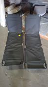 4 X LINEA OXFORD FLAT FOLDING OUTDOOR CHAIRS IN BLACK