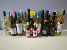 20 X BRAND NEW MIXED WINE LOT TO INCLUDE BLOSSOM HILL CRISP & FRUITY WHITE , OXFORD LANDING SAUVIGNO