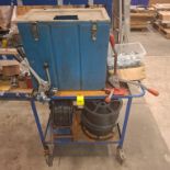 1 X TROLLEY OF PALLET STRAPPING EQUIPMENT I.E MANUAL PACKAGING MACHINE USED FOR TENSIONING / CUTTIN