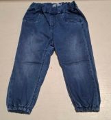 100 X BRAND NEW NAME IT BAGGY JEANS IN BLUE IN SIZE 1-1/2 IN TWO BOXES