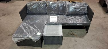 4 X LINEA OXFORD FLAT FOLDING OUTDOOR CHAIRS IN BLACK