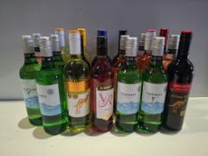 20 X BRAND NEW MIXED WINE LOT TO INCLUDE CASILLERO DEL DIABLO JAMMY RED DEVIL , TIDEWAYS PINOT GRIGI