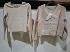 35 X BRAND NEW MIXED CLOTHING LOT CONTAINING, ONLY ONLALYSSA L/S LIFE CARDIGAN EX KNT IN PUMICE STON