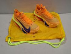 1 X BRAND NEW PAIR OF WOMENS NIKE AIR ZOOM ALPHAFLY 3 ROAD RACING SHOES IN LASER ORANGE IN SIZE UK 5