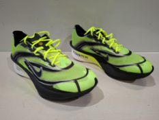 1 X BRAND NEW PAIR OF UNISEX NIKE ZOOMX VAPORFLY NEXT% 4 ROAD RACING TRAINERS IN GREEN / BLACK
