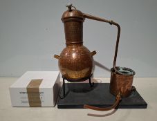 1 X HOME DISTILLING COPPER EQUIPMENT SET TO INCLUDE BOILER BASE , BRAND NEW AUTOMATIC HEATING PLATE