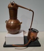1 X HOME DISTILLING COPPER EQUIPMENT SET TO INCLUDE BOILER BASE , BRAND NEW AUTOMATIC HEATING PLATE