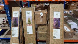 10 X MIXED THE TREE COMPANY ARTIFICIAL CHRISTMAS TREES LOT TO INCLUDE 2.1M FIBRE OPTIC TREES